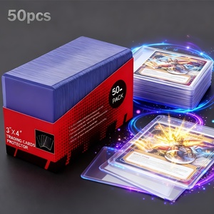 50 ชิ้น ซองใส่การ์ดสะสม 3x4 นิ้ว แบบใส PVC ปราศจากกรด สำหรับนักสะสม - Product Image 1