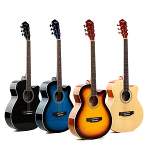 China Guitar Factory Wholesale Price Caravan Music 40 Inch Acoustic For Music School