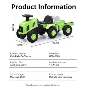 <span class=keywords><strong>Tracteur</strong></span> jouet à pousser pour enfants avec remorque arrière et pelle, voiture à pousser pour tout-petits garçons et filles de 1 à 6 ans - Product Image 3