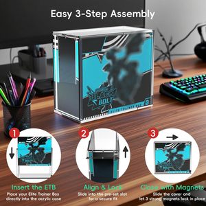 Boîte acrylique ETB à couvercle magnétique robuste AW, bords arrondis, étui de présentation durable pour Pokémon ETB japonais et anglais - Product Image 4