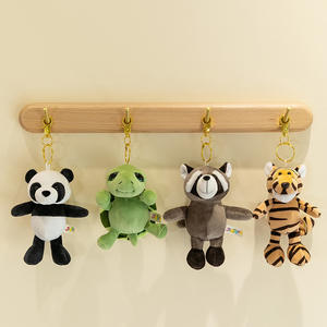 Porte-clés en peluche d'animaux de la jungle en gros, pendentif tigre, éléphant, panda, singe, pendentif de zoo, porte-clés d'anime - Product Image 6