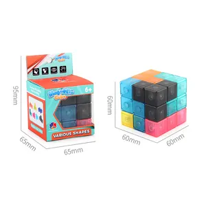 Factory custom wholesale educational new arrival teaching card magnet cubes innovative building blocks folding magnetic cube