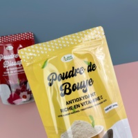 Sachet Doypack Autoportant Thermoscellable avec Fermeture Éclair, Stratifié Multi-couches OPP/VMPET/PE, Emballage Alimentaire de Qualité pour Poudre de Bissap Bouye Yijia