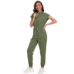 Căng ra phòng khám y tế nha sĩ tối màu tím trang phục y tá tẩy tế bào chết Jumpsuit phụ nữ tẩy tế bào chết đồng phục - Product Image 4