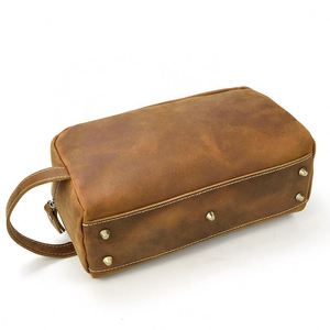 BSCI Factory - Bolsa de Aseo de Viaje para Hombre, Bolsa de Maquillaje Vintage, Bolsa de Cosméticos de Gran Capacidad de Nailon Genuino - Product Image 5