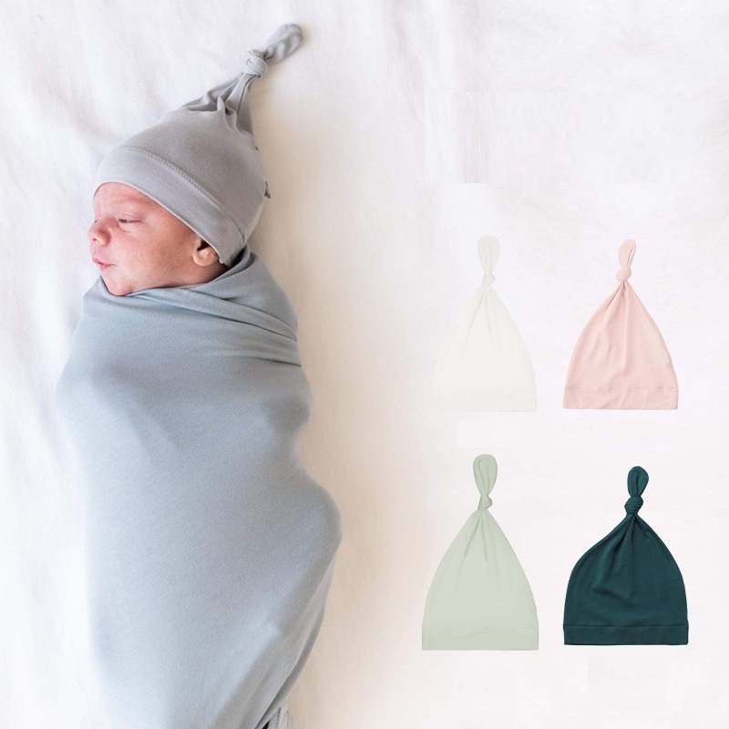 1 шт. изготовленным на заказ логосом RTS для новорожденных, младенцев, детей ясельного возраста, одежда для мальчиков и девочек органического детское нижнее белье из бамбукового волокна узлом шапка бини