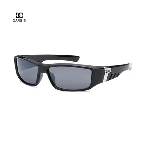 نظارات شمسية للرجال من Locs Style للبيع بالجملة نظارات شمس كلاسيكية من البلاستيك الأسود مزودة بشعار مخصص للرجال