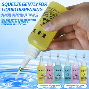 Botella de 60 ml con punta de cepillo integrada, dispensador de alcohol antiestático seguro para ESD, para soldar - Product Image 4