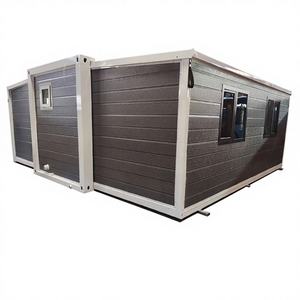 Maisons conteneurs préfabriquées extensibles de 20 pieds avec salon, cuisine, chambre et salle à manger - Structure en acier au design contemporain - Product Image 1