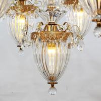 Grand luminaire suspendu français, style européen classique, style marocain, lustre antique en laiton pour escalier