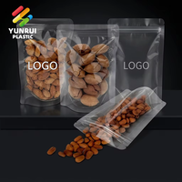 Sacs refermables transparents personnalisés avec logo, qualité alimentaire, pour emballage de noix, fruits secs et snacks