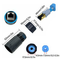 Adaptateur de coupleur Ethernet réseau prise modulaire femelle à femelle montage sur panneau avant Cat 6 IP67 connecteur RJ45 étanche