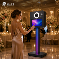 Photobooth mobile Wi-Fi à écran tactile 2026 avec imprimante et support pour mariages et événements – Excellence 15,6 pouces DSLR