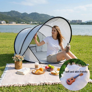 Outdoor Quick-Setup Tent Sun Protection Windproof 1000mm Waterproof No Assembly Required <strong>Beach</strong> Picnic Shade Single-Layer - Product Image 2