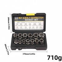 Extracteur de vis endommagées, ensemble de 14 pièces pour retirer les boulons et écrous cassés, kit d'outils automobiles avec étui de rangement robuste