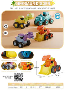 Nouveau design de voiture dinosaure de <span class=keywords><strong>dessin</strong></span> <span class=keywords><strong>animé</strong></span> jouet pour enfants camion à friction coulissant à inertie unisexe véhicule en plastique jouet - Product Image 2