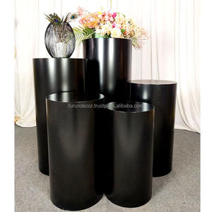 Furun vente chaude métal cylindrique Dessert support trois pièces gâteau support adapté à la fête événement mariage décoration - Product Image 6