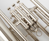 Silver Plated Brass Body Stainless Steel Piston Valves Instrument Baritone Horn