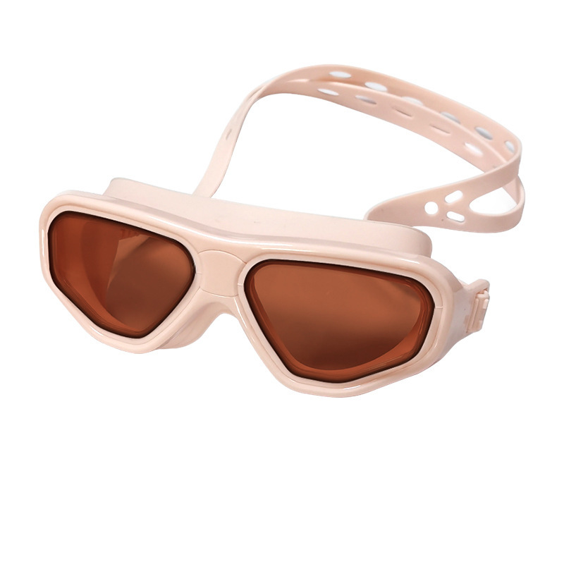 Pink Frame Teal Swimming Goggles