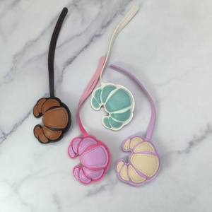 Pu Leather Shaped Pendant Handbag Decoration Croissant <b>Charm</b> Kawaii <b>Bag</b> Backpack <b>Charms</b> - Product Image 2