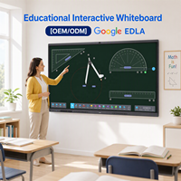 Tableau blanc interactif éducatif 55/65/75/86 pouces Ultra HD 4K LED, écran plat intelligent pour l'enseignement scolaire, écran tactile 50 points
