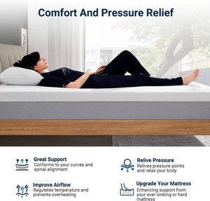 CertipUR-US-zertifizierter 3-Zoll-Memory-Foam-Matratzenaufleger mit hoher Dichte und verbessertem Kühlgel-Bett deckel, rutsch fest - Product Image 4