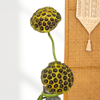 Pousses de lotus artificielles de haute qualité, très réalistes, en plastique durable, pour la décoration de la maison, de Thanksgiving, de mariages et de Noël
