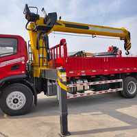 Grue à flèche télescopique de 5 tonnes, grue montée sur camion, grue hydraulique pour camion, manipulateur avec télécommande
