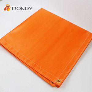 <span class=keywords><strong>Bâche</strong></span> pour soudage en fibre de verre enduite ignifuge PVC 6x8m Sac Autre tissu tissé imperméable pour voiture Orange 2m - Product Image 4