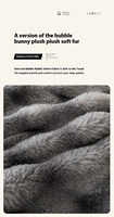 Ensemble de draps de lit de luxe en fausse fourrure de lapin à grosses bulles 4 pièces ensemble de housse de couette couette couvre-lit épais drap plat ensemble de literie pour l'hiver