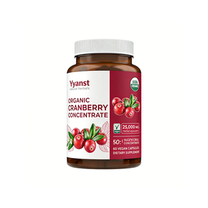 Capsules de concentré de canneberge biologique de haute qualité, marque privée, puissant antioxydant, favorisant la santé de la vessie. - Product Image 1
