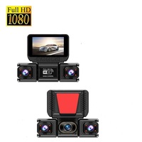 Caméra de tableau de bord 4K 4 canaux GPS avec caméras latérales rotatives, enregistrement avant et arrière 4K, Wi-Fi, DVR de voiture, moniteur de stationnement