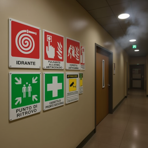 Ensemble de panneaux de signalisation incendie et de sécurité TTAKE pour les procédures d'urgence et d'évacuation - Product Image 3