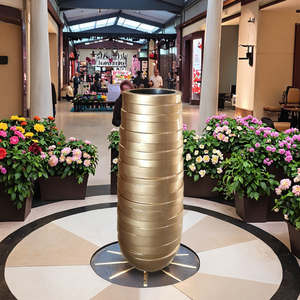 <span class=keywords><strong>Vase</strong></span> à fleurs en fibre de verre dorée de luxe, durable, 120 cm de hauteur, pour mariage, maison, jardin - Product Image 2