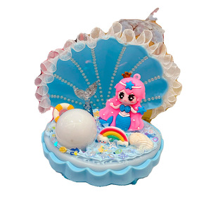 Mermaid <b>Night</b> <b>Light</b> Plastic LED Colorful Tap Control Round Battery Powered Kids Craft DIY Decor - Product Image 5