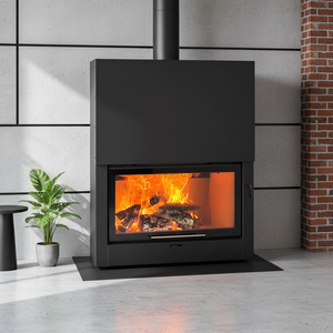 Caminetto in Acciaio di Alta Qualità <span class=keywords><strong>con</strong></span> <span class=keywords><strong>Vetro</strong></span> Panoramico Sollevabile, Combustione Efficiente Senza Fumo - Product Image 6