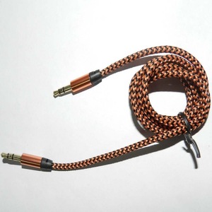 3.5Mm Braided Audio <b>Cable</b> Male To Male Gold Plated Connector Car <b>Aux</b> Audio <b>Cable</b> For Vehicle Use - Product Image 4
