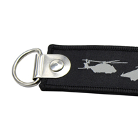Porte-clés imprimé de luxe YH-WK-0001 Merrow Edge, anneau métallique, personnalisable en 3D, promotionnel, écologique, en nylon imprimé
