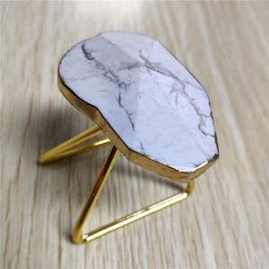 Oempromo Luxurious Marble Metal Napkin Ring with Stocked Feature Modern Luxury Handmade for Wedding and Table Decoration - Product Image 2