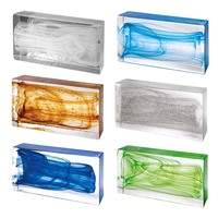 Les briques de blocs de verre de couleur ambre Soul pour colonne de séparation murale pourraient être des fournisseurs de blocs de briques de verre de construction thermofusibles solides