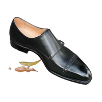 Chaussures Blake en cuir véritable faites à la main pour homme, style Oxford carré, à double boucle, à enfiler, pour mariage, Vamhaler
