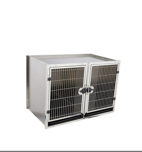 YM-KA505 L Cage pour animaux <span class=keywords><strong>de</strong></span> compagnie en acier inoxydable 304 avec <span class=keywords><strong>porte</strong></span> en acier inoxydable 201, séparateur réglable, serrure silencieuse, design classique et moderne - Product Image 4