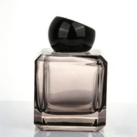 Diffuseur de parfum professionnel en verre écologique de 150 ml, bouteille transparente à dégradé de couleur, forme carrée plate en spirale