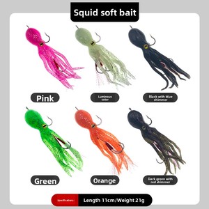 Leurre souple bionique pieuvre calamar <span class=keywords><strong>Shark</strong></span> Man DR25, 11cm/21g, vente en gros - Product Image 2