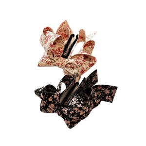 Foggy Flower Season Korean Style Floral <b>Bow</b> Banana <b>Clip</b> for Women, High-Level Ponytail Claw <b>Clip</b>, Elegant and Versatile Hair - Product Image 5