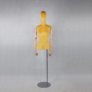 Manichini Femminili in Velluto Grigio all'Ingrosso per Esporre Abbigliamento Donna, Busto Manichino - Product Image 4