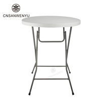 Tables pliantes en plastique pour restaurants et mariages, faciles à transporter, vente en gros