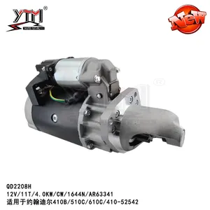 QD2208H motor de arranque 12V 11T 4.0KW para john deere 410B 510C 610C 410-52542 1644N AR63341