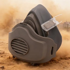 Masker <span class=keywords><strong>Respirator</strong></span> Katup Pernapasan 3-Lapisan Tahan Debu Kelas Industri Grosir, Dapat Digunakan Kembali, Resistensi Pernapasan Rendah - Product Image 4