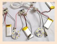 Module de commande tactile à gradation simple/double couleur 5V en aluminium pour veilleuse LED et accessoires de jouets avec batterie intégrée
